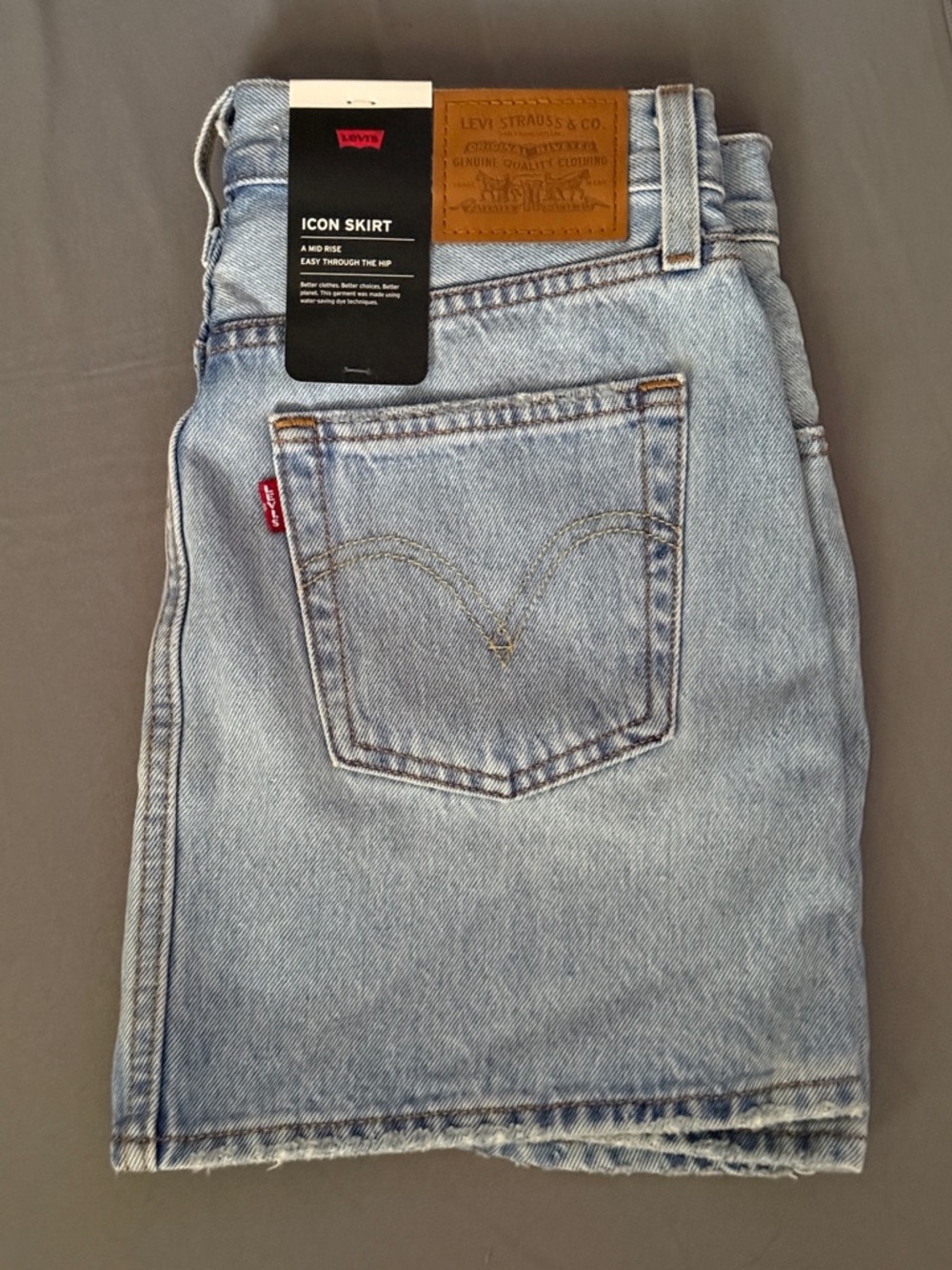 Levi's Light Blue Denim Skirt with Icon Tag